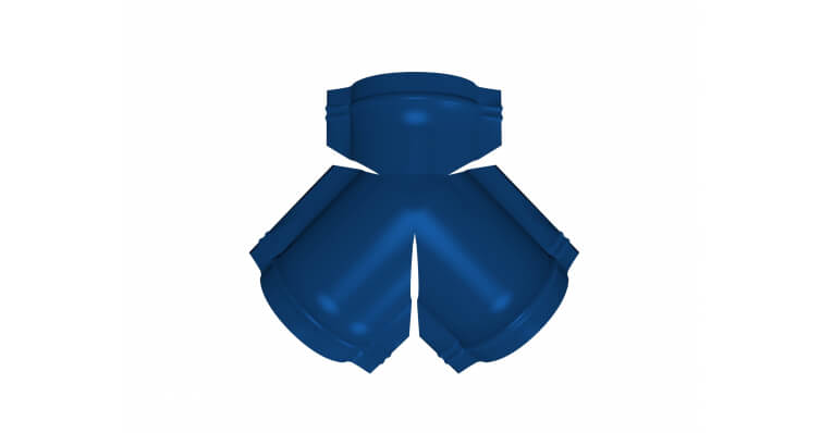 Тройник Y малого конька полукруглого 0,45 PE RAL 5005 сигнальный синий