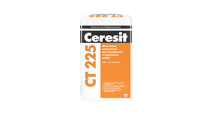 Ceresit СТ 225/25 кг фасадная шпаклевка белая