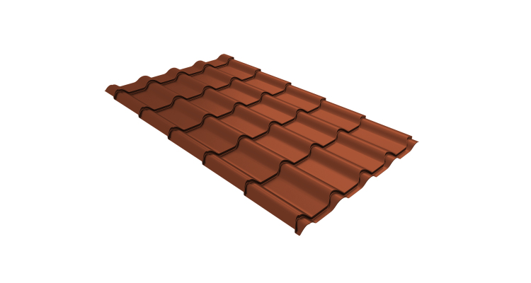 Профиль волновой камея 0,45 Drap RAL 8004 терракота