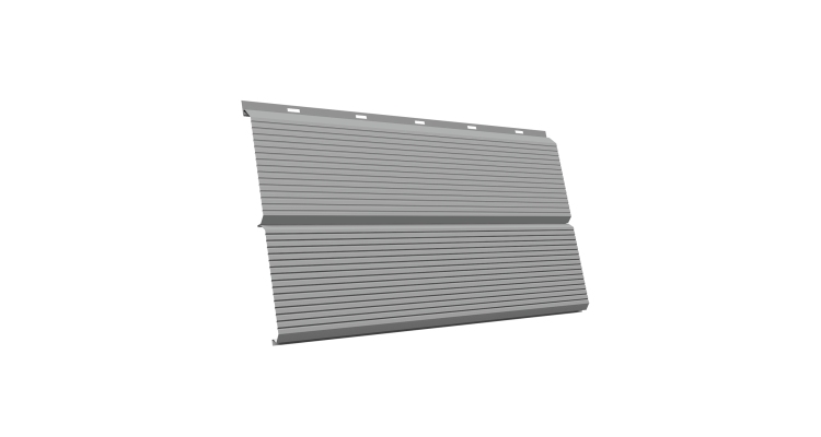 ЭкоБрус 0,345 Gofr GL 0.45 PE RAL 9006 бело-алюминиевый