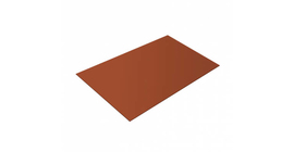 Плоский лист 0.5 Satin с пленкой RAL 8004 терракота