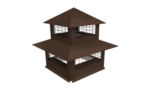 Дымник на трубу двойной с сеткой 1780х530мм 0,45 PE с пленкой RAL 8017 шоколад