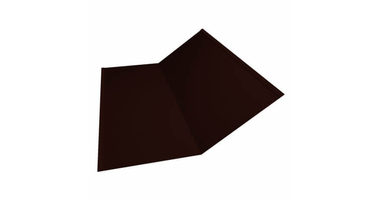 Планка ендовы нижней 300х300 0,5 Rooftop Бархат RR 32 темно-коричневый черный (2м)