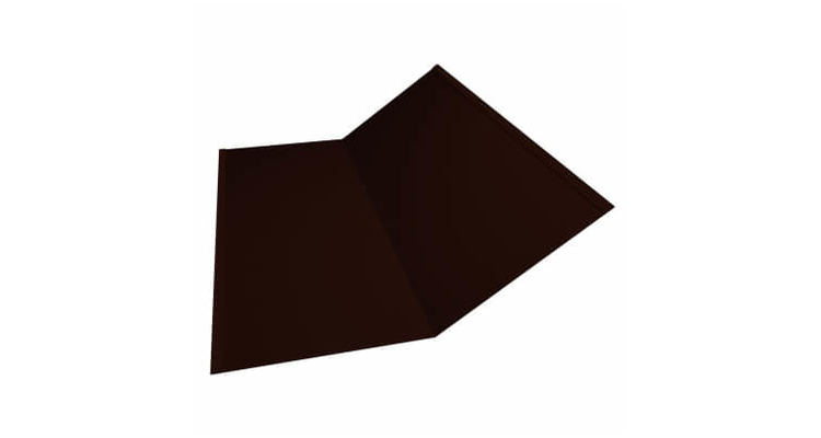 Планка ендовы нижней 300x300 0,5 Velur X RR 32 темно-коричневый (2м)