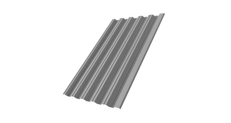 Профнастил HC35R 0,5 Satin RAL 9006 бело алюминиевый