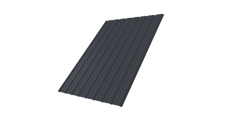 Профнастил С10В Grand Line 0.5 PurLite Мatt RAL 7024 мокрый асфальт