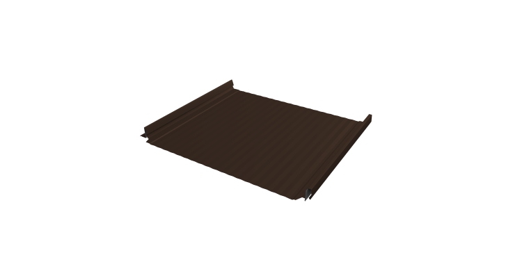 Кликфальц Pro Gofr Grand Line 0,5 GreenCoat Pural BT с пленкой на замках RR 887 шоколадно-коричневый