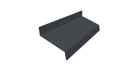 Отлив простой 50 0,5 Satin с пленкой RAL 7024 мокрый асфальт (2м)