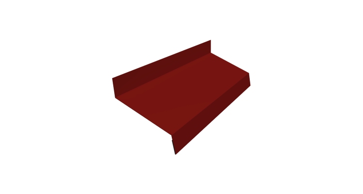 Отлив простой 50 0,5 Satin с пленкой RAL 3011 коричнево-красный (2м)