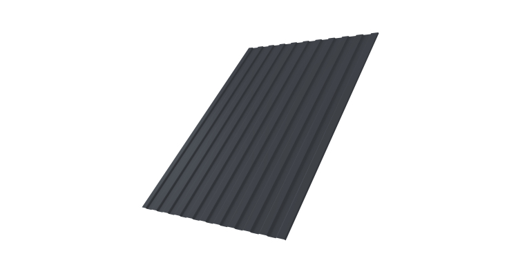 Профнастил С8А 0,45 PE RAL 7024 мокрый асфальт