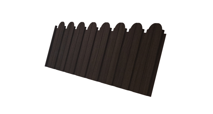 Профнастил С10B фигурный 0,45 Print Elite с пленкой Coffee Wood Blesk TwinColor