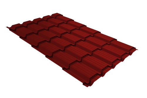 Металлочерепица Верховье квадро профи Grand Line 0.5 Satin RAL 3011 коричнево красный