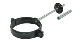 Хомут трубы GL PU 90 мм RAL 7024 мокрый асфальт