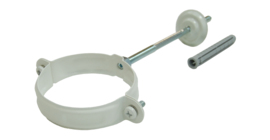 Хомут трубы GL PU 90 мм RAL 9003 сигнальный белый