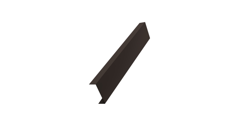 Декоративная накладка на столб универсальная 60х60 для забора жалюзи 0,45 PE-Double RR 32 темно-коричневый (1,8м)