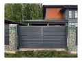Нащельник для калиток и ворот 25х35 жалюзи Milan, Tokyo, Palermo 0,45 PE-Double RAL 7024 мокрый асфальт (L2,5)