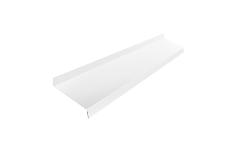 Отлив простой 100 0,4 PE с пленкой RAL 9003 сигнальный белый (2м)