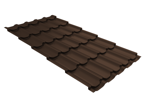 Металлочерепица квинта плюс 0,45 Drap TX RAL 8017 шоколад