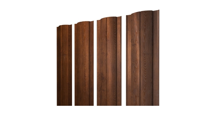 Штакетник Круглый с прямым резом 0,45 Print Premium Golden Wood Fresh TwinColor