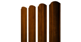 Штакетник Полукруглый Slim фигурный 0.4 Print Premium Golden Wood Intense FTC
