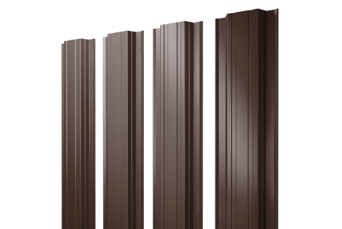 Штакетник Прямоугольный с прямым резом 0,45 Drap TX RAL 8017 шоколад