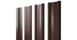 Штакетник М-образный А с прямым резом 0.45 Drap TwinColor RAL 8017 шоколад