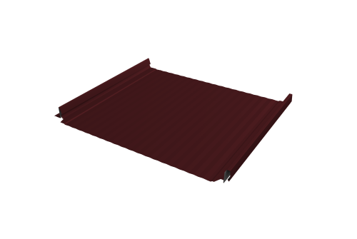 Кликфальц Pro Gofr Grand Line 0,5 PE с пленкой на замках RAL 3005 красное вино