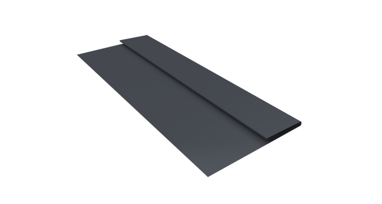 Планка стартовая Блок-хаус new 0,45 Drap TwinColor RAL 7024 мокрый асфальт (3м)