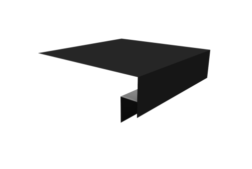 Планка околооконная сложная Блок-хаус new 200х50х27 0,5 Satin Matt RAL 9005 черный (3м)