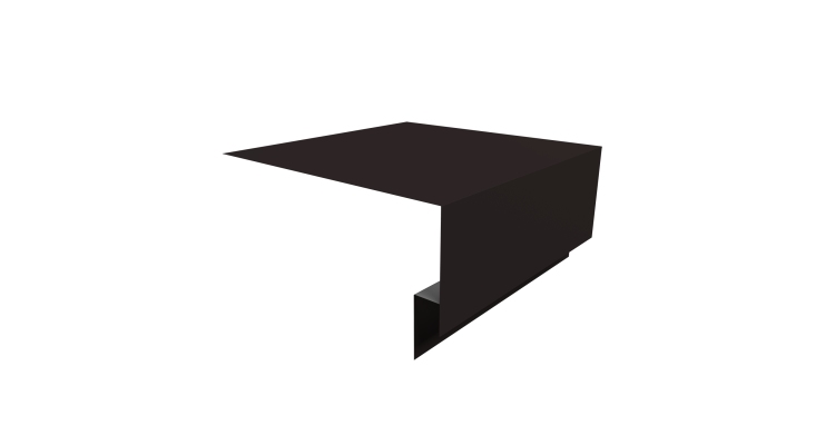 Планка околооконная сложная Блок-хаус new 250х75х27 0,5 Satin Matt RAL 9005 черный (2м)