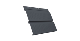 Софит металлический Квадро Брус с перфорацией 0,5 Drap TX с пленкой RAL 7024 мокрый асфальт