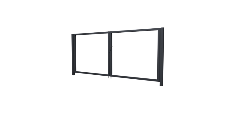 Ворота Жалюзи Texas 2.0х3.6 RAL 7024 без заполнения (ламель 125 мм)