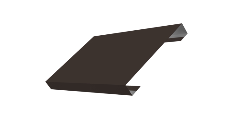 Ламель лицевая 150 забора жалюзи Texas 0.5 PurPro Matt 275 с пленкой RR 32 темно-коричневый