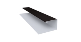 Планка П-образная Экобрус 0,5 Satin с пленкой RAL 9005 черный (3м)