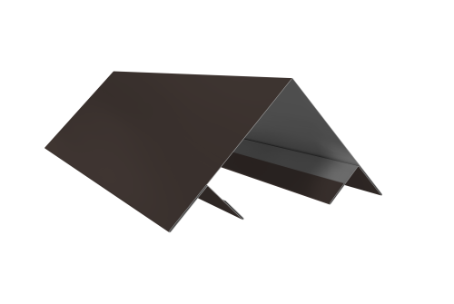 Планка угла внешнего составная верхняя 0,5 Satin с пленкой RR 32 темно-коричневый (2м)