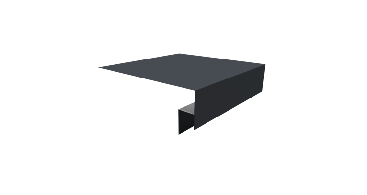 Планка околооконная сложная Экобрус Grand Line 250х50х25 0,45 Drap TR RAL 7024 мокрый асфальт (3м)