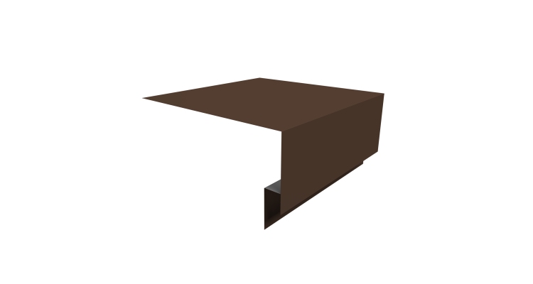 Планка околооконная сложная Экобрус Grand Line 250х75х25 0,45 Drap TR RAL 8017 шоколад (2м)