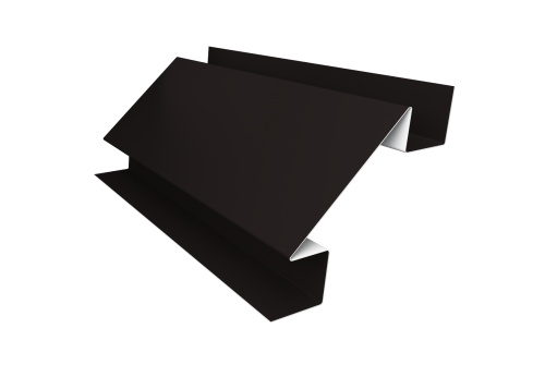 Угол внутренний сложный 75мм 0,5 Satin Matt RAL 9005 черный (3м)