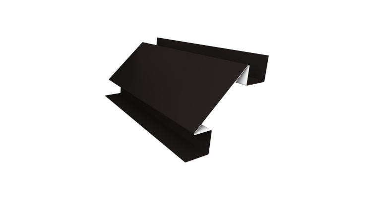 Угол внутренний сложный 75мм 0,5 Drap RAL 9005 черный (2м)