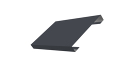 Ламель лицевая 150 забора жалюзи Texas стартовая/финишная для калиток и ворот 0.5 Satin Matt TX RAL 7024 мокрый асфальт