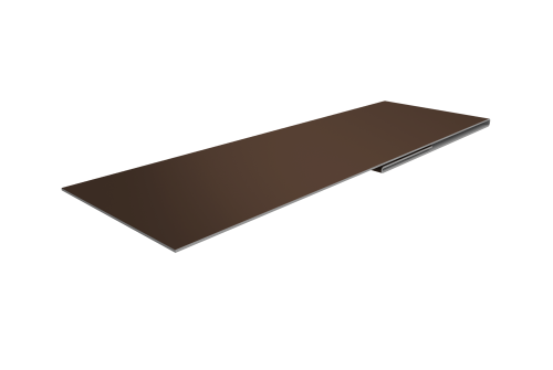 Планка финишная 48х25 0,5 Satin с пленкой RAL 8017 шоколад (2м)