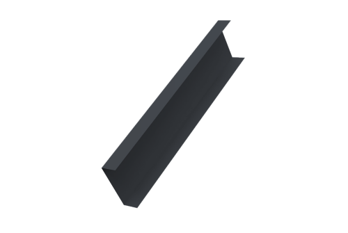 Декоративная накладка на столб универсальная 60х60 для забора жалюзи 0,45 PE-Double RAL 7024 мокрый асфальт (1,8м)