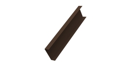 Декоративная накладка на столб универсальная 60х60 для забора жалюзи 0,45 PE-Double RAL 8017 шоколад (3м)