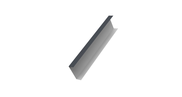 Декоративная накладка на столб универсальная 60х60 для забора жалюзи 0,5 Satin RAL 7024 мокрый асфальт (1,8м)