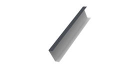 Декоративная накладка на столб универсальная 60х60 для забора жалюзи 0,5 PurLite Matt RAL 7024 мокрый асфальт (2,5м)