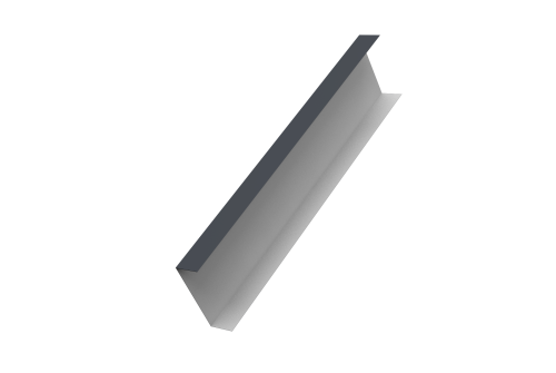 Декоративная накладка на столб универсальная 62х55 для забора жалюзи 0,5 Satin RAL 7024 мокрый асфальт (1,8м)