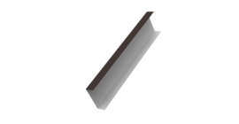 Декоративная накладка на столб универсальная 62х55 для забора жалюзи 0,5 Satin Matt RR 32 темно-коричневый (2,5м)