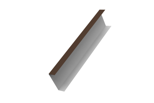 Декоративная накладка на столб универсальная 80х80 для забора жалюзи 0,7 PE RAL 8017 шоколад (2м)