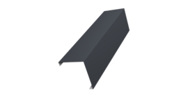 Декоративная накладка на столб универсальная угловая 60х60 для забора жалюзи 0,5 Drap TX RAL 7024 мокрый асфальт (2м)