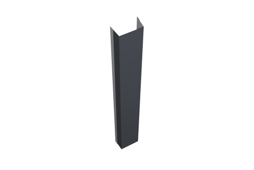 Крепежная планка нижняя Texas 0,7 PE RAL 7024 мокрый асфальт (2м)